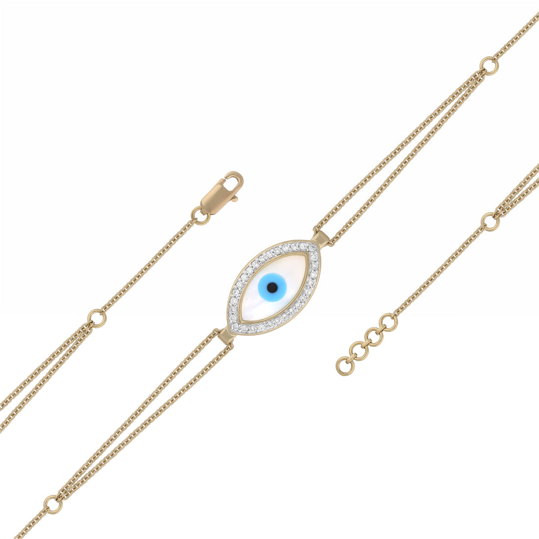 Evil Eye Lab Grown Diamond Bracelet