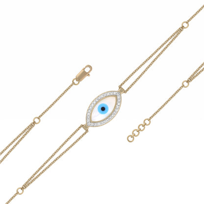 Evil Eye Lab Grown Diamond Bracelet