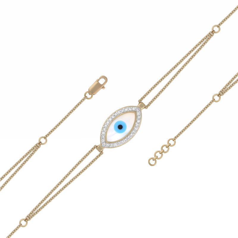 Evil Eye Lab Grown Diamond Bracelet