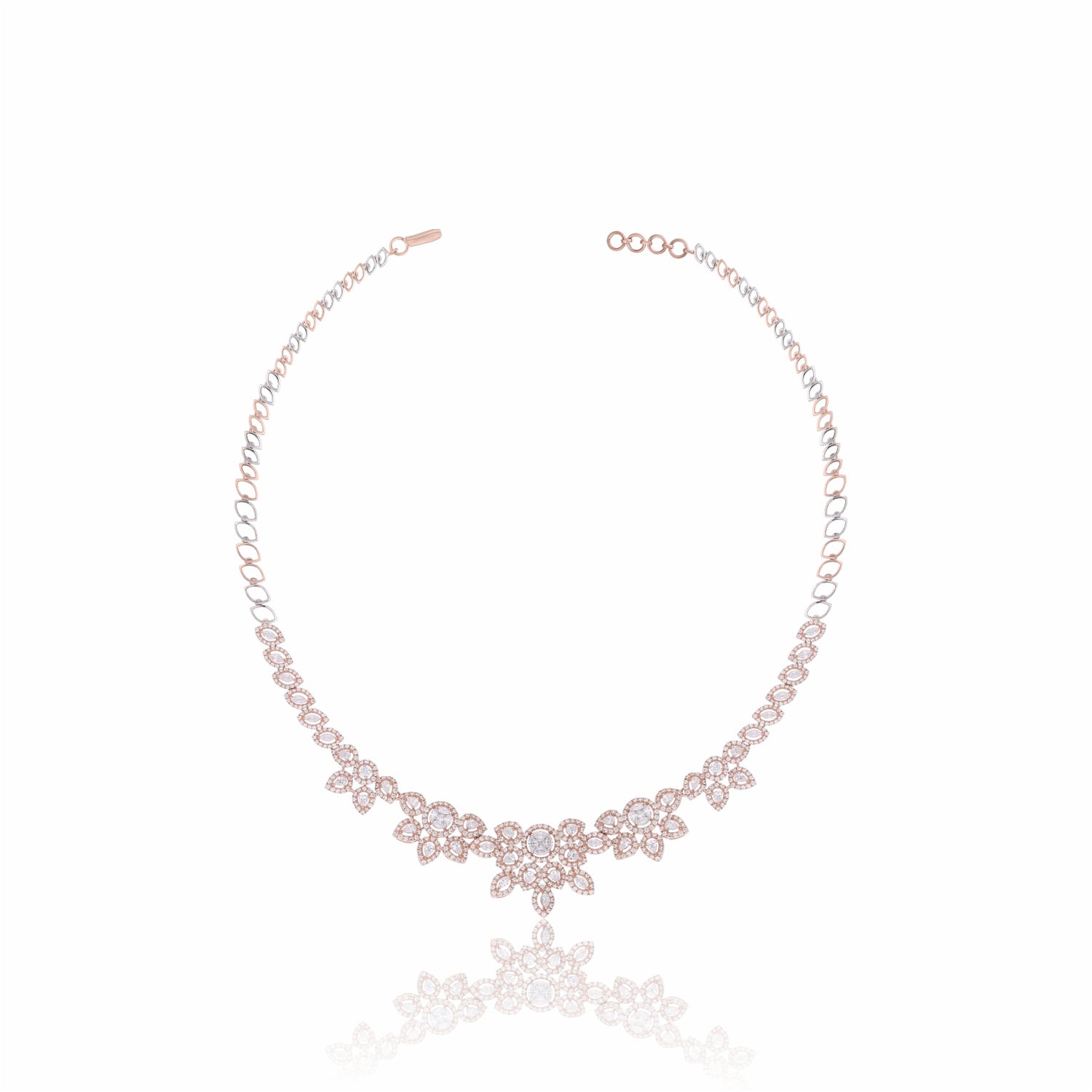 Floral Radiance Lab Grown Diamond Necklace