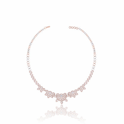 Floral Radiance Lab Grown Diamond Necklace