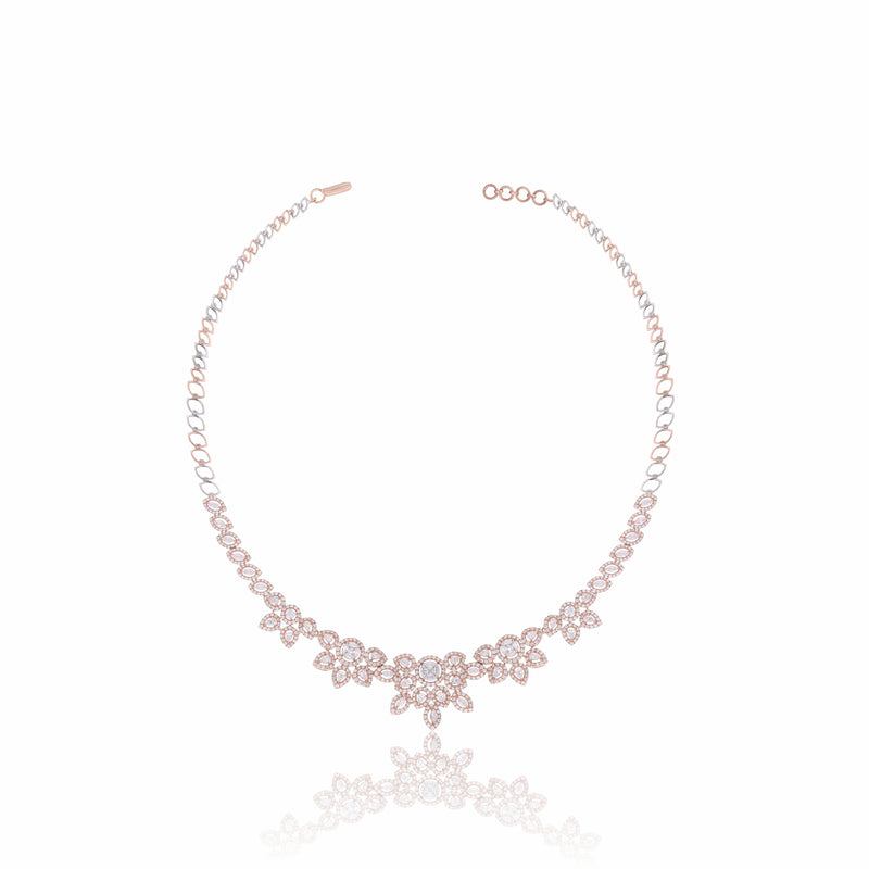 Floral Radiance Lab Grown Diamond Necklace