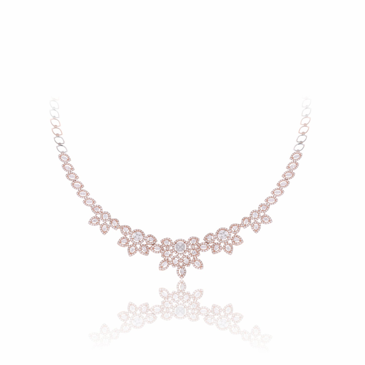 Floral Radiance Lab Grown Diamond Necklace
