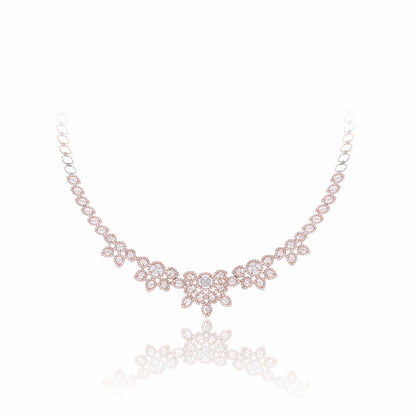 Floral Radiance Lab Grown Diamond Necklace
