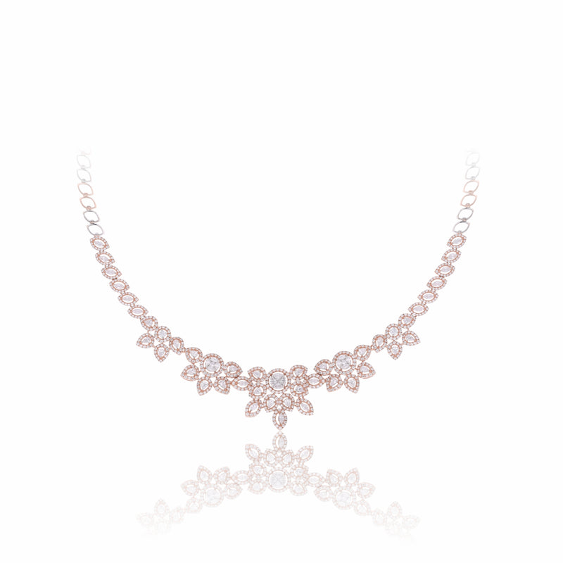 Floral Radiance Lab Grown Diamond Necklace