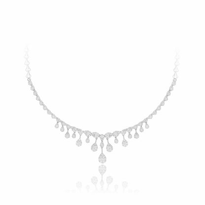 Sparkling Raindrop Lab Grown Diamond Necklace