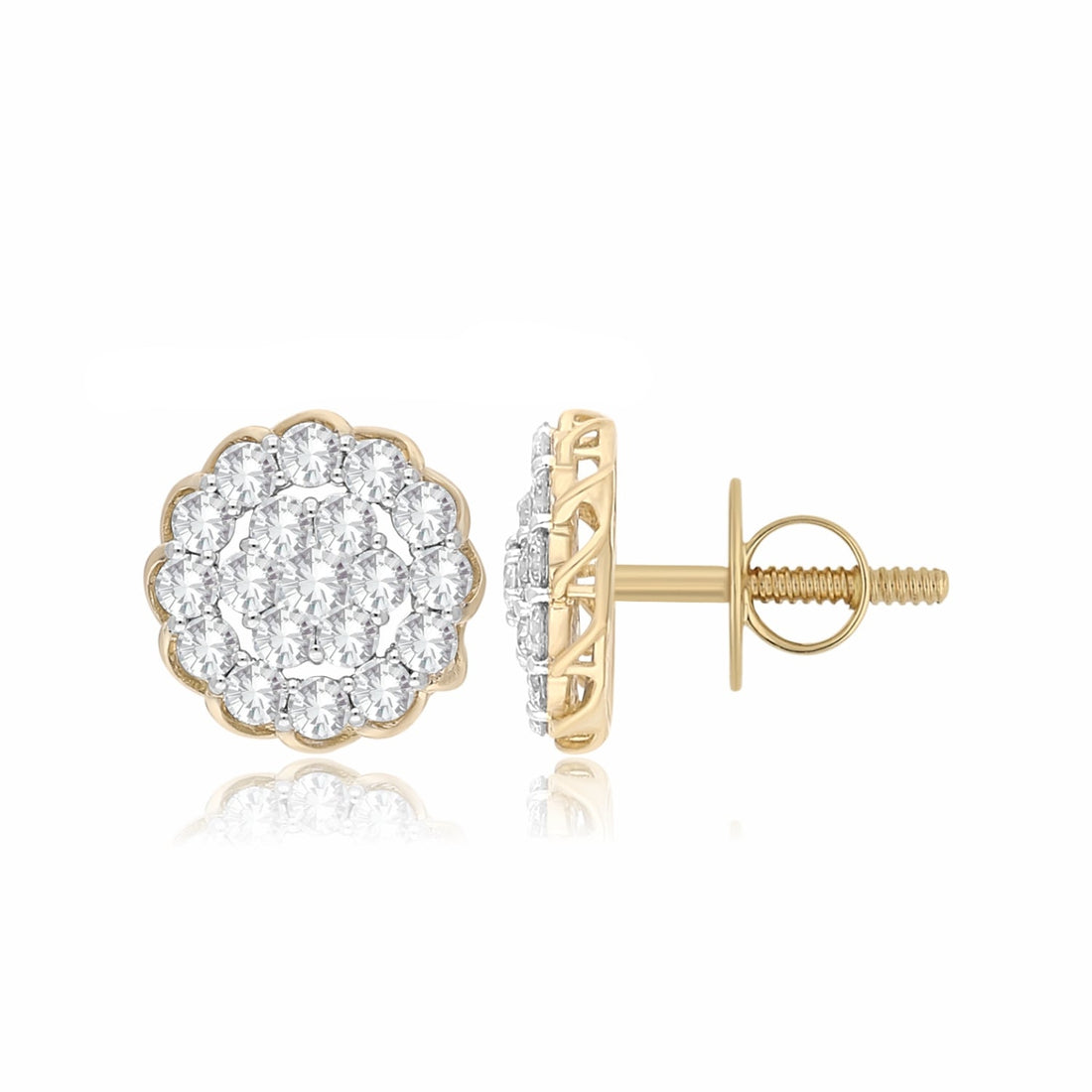 Rosette Radiance Lab Grown Diamond Earrings