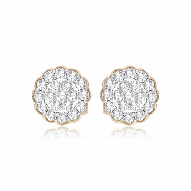Rosette Radiance Lab Grown Diamond Earrings