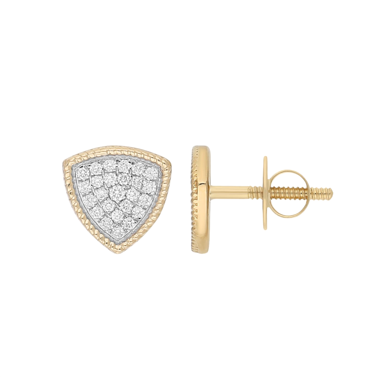 Radiant Shield Lab Grown Diamond Earrings