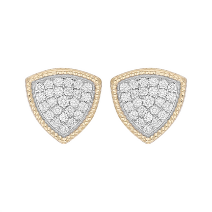 Radiant Shield Lab Grown Diamond Earrings