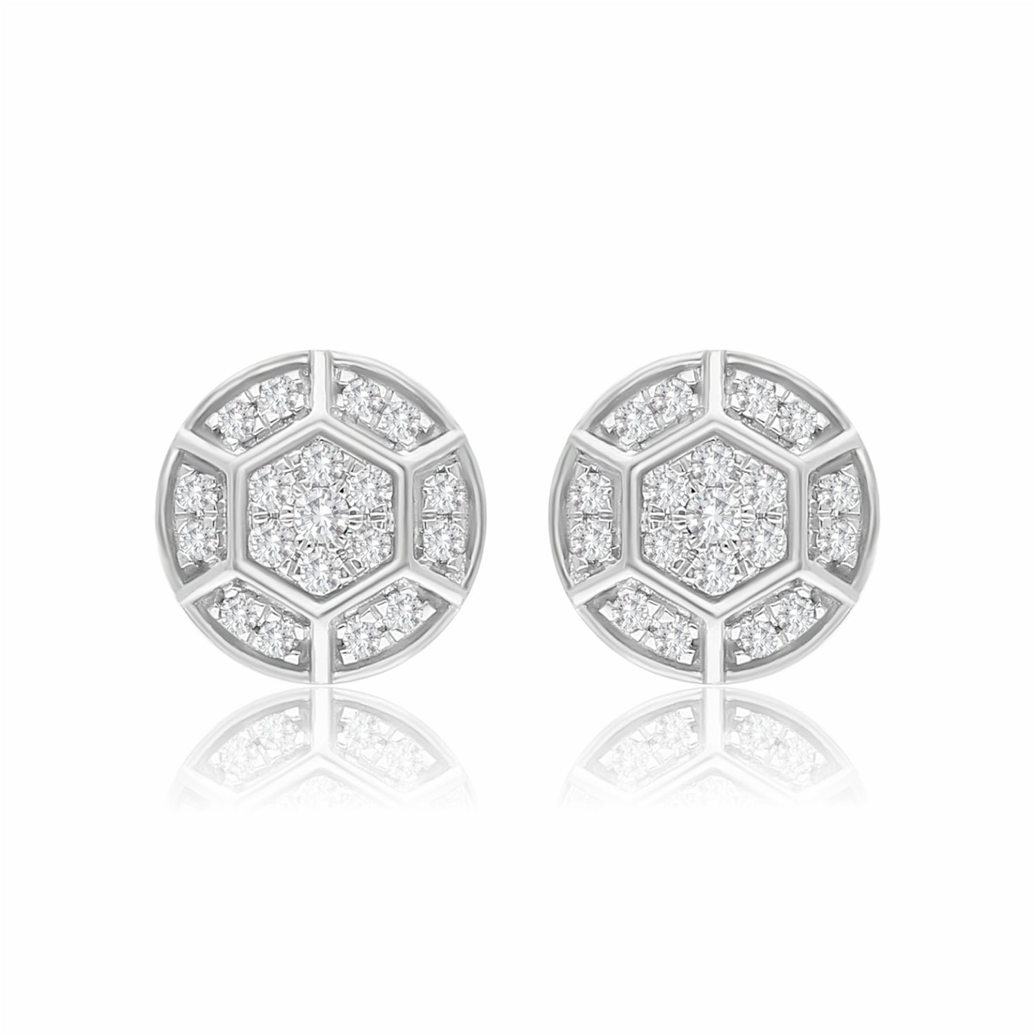 Geometric Sparkle Lab Grown Diamond Earrings