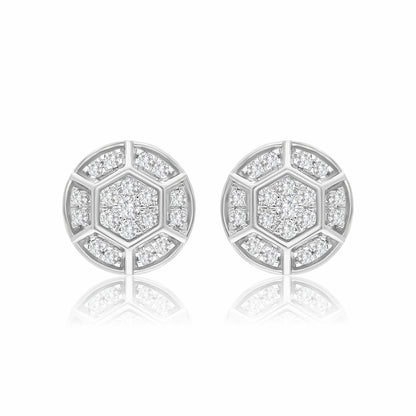 Geometric Sparkle Lab Grown Diamond Earrings