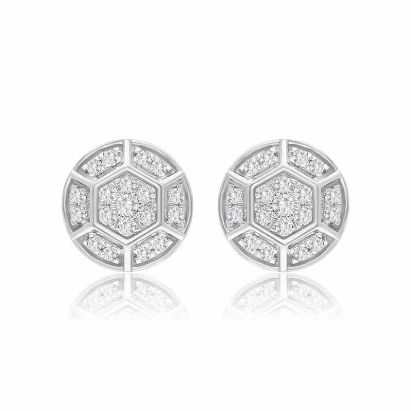 Geometric Sparkle Lab Grown Diamond Earrings
