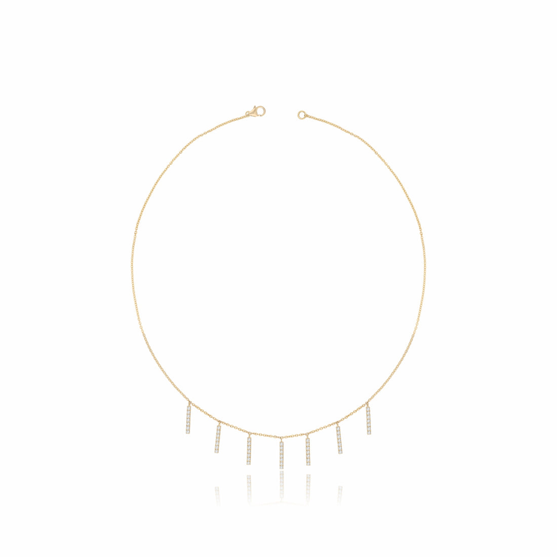 Floating Lab Grown Diamond Bars Necklace