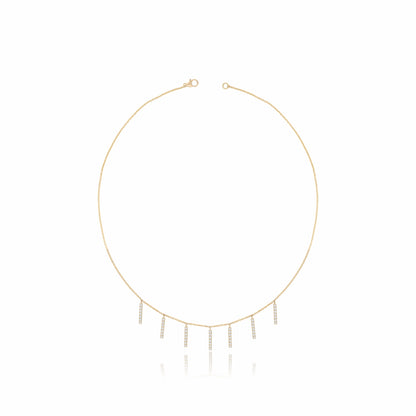 Floating Lab Grown Diamond Bars Necklace
