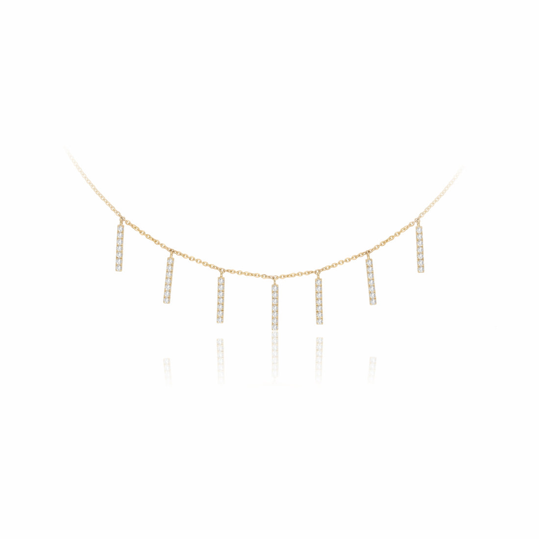 Floating Lab Grown Diamond Bars Necklace