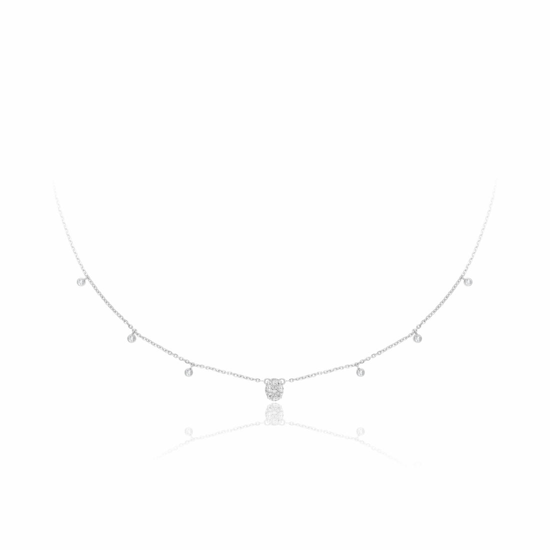 Floating Lab Grown Diamond Necklace