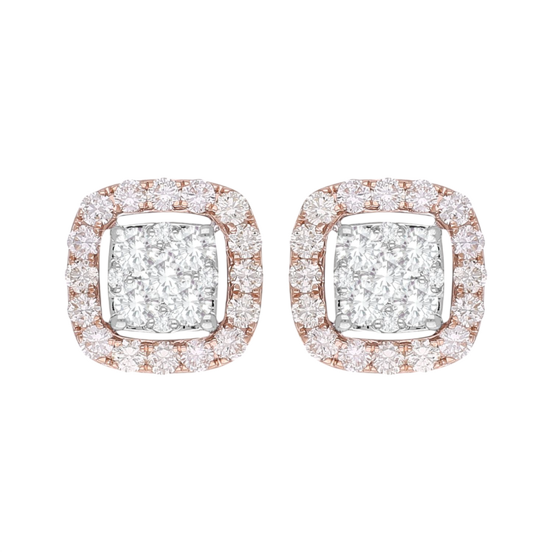 Glimmer Square Lab Grown Diamond Earrings