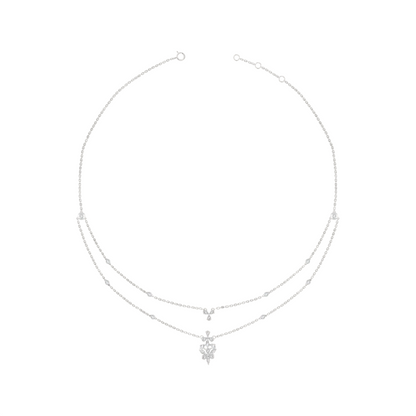 Double Starburst Lab Grown Diamond Necklace