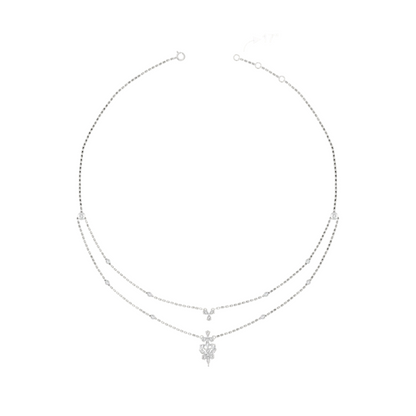 Two-Tier Lab Grown Diamond Teardrop Necklace