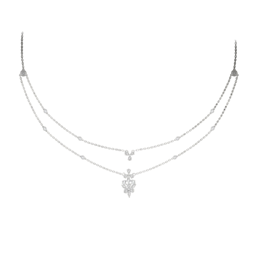 Two-Tier Lab Grown Diamond Teardrop Necklace