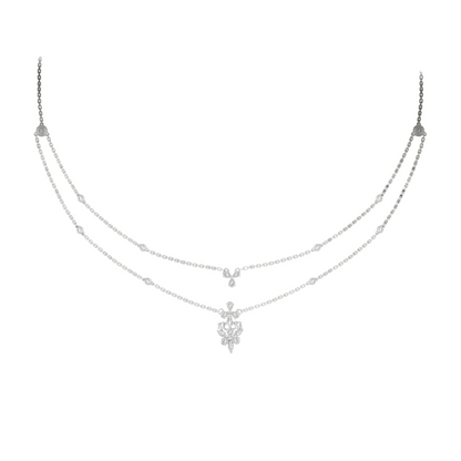 Two-Tier Lab Grown Diamond Teardrop Necklace