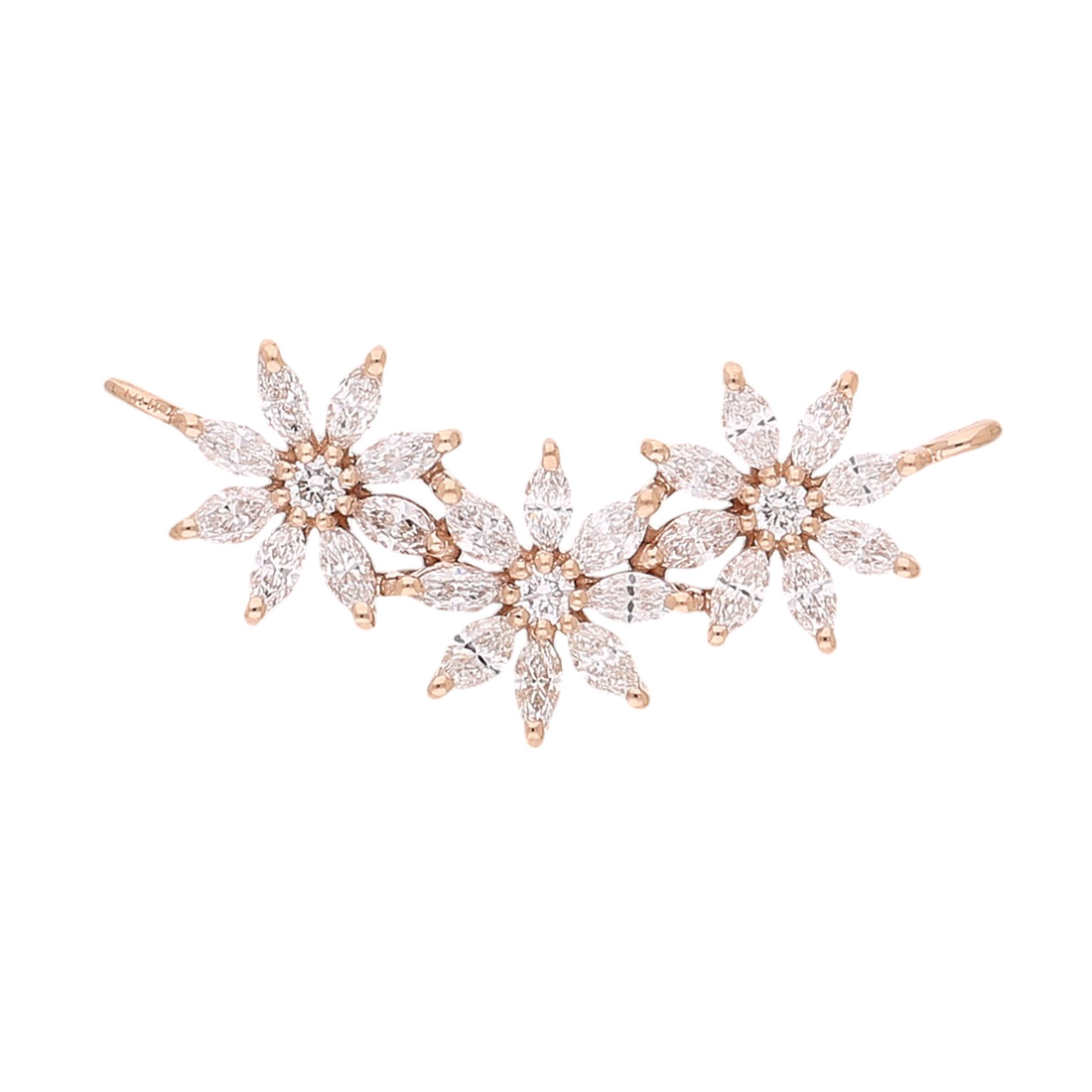 Trio Floral Climber Lab Grown Diamond Pendant
