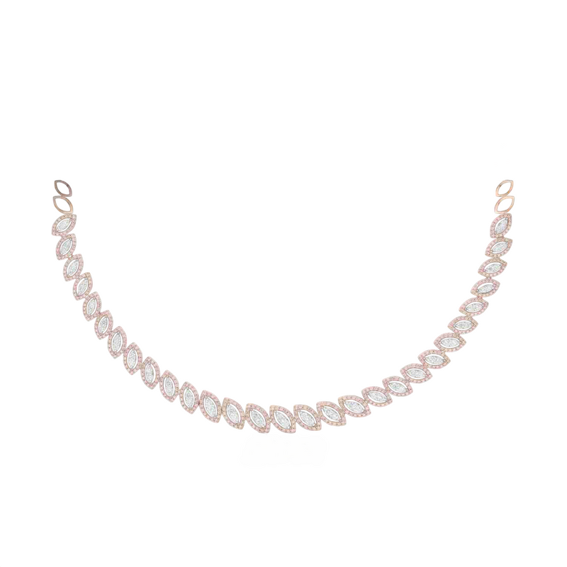 Glimmering Leaves Lab Grown Diamond Necklace