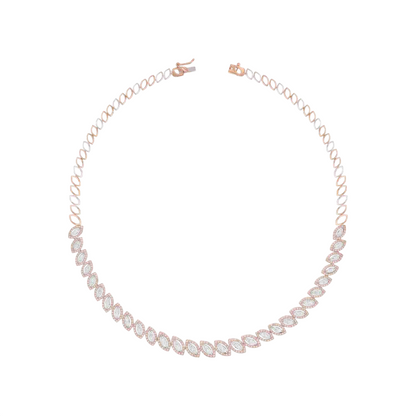 Glimmering Leaves Lab Grown Diamond Necklace