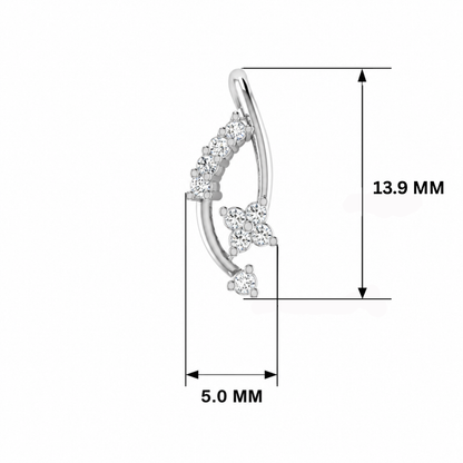Star Crossed Platinum Plated Lab Grown Diamond Pendant