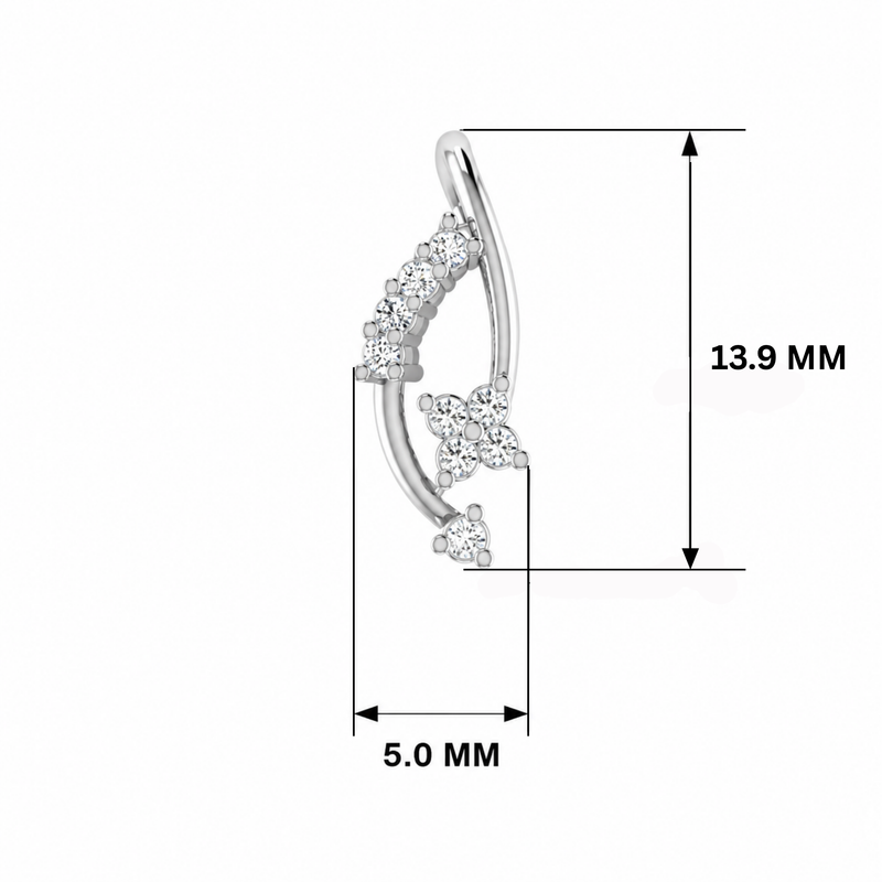 Star Crossed Platinum Plated Lab Grown Diamond Pendant