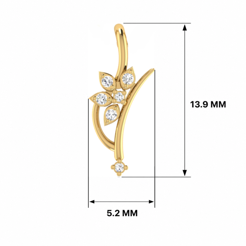 Artisan Tendril Gold Plated Lab Grown Diamond Pendant