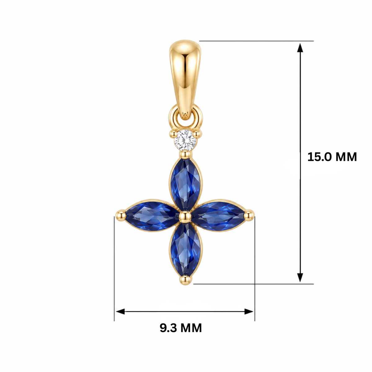 Ethereal Lily Gold Plated Lab Grown Diamond Pendant