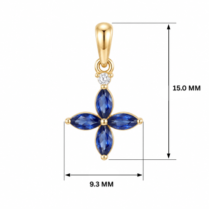 Ethereal Lily Gold Plated Lab Grown Diamond Pendant