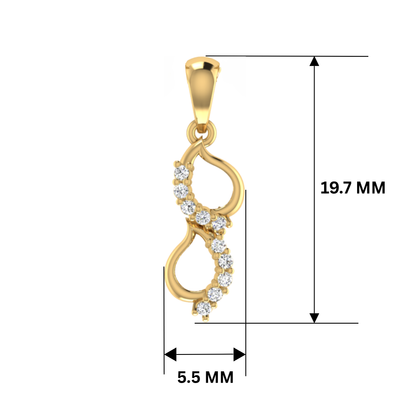 Radiant Interlace Gold Plated Lab Grown Diamond Pendant