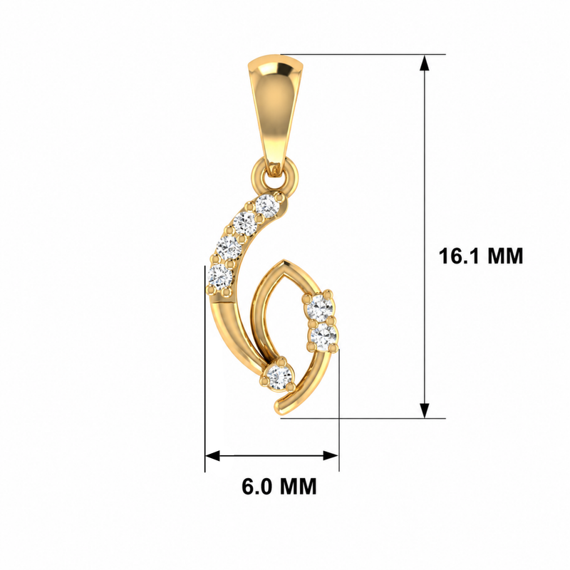 Cascading Echo Gold Plated Lab Grown Diamond Pendant