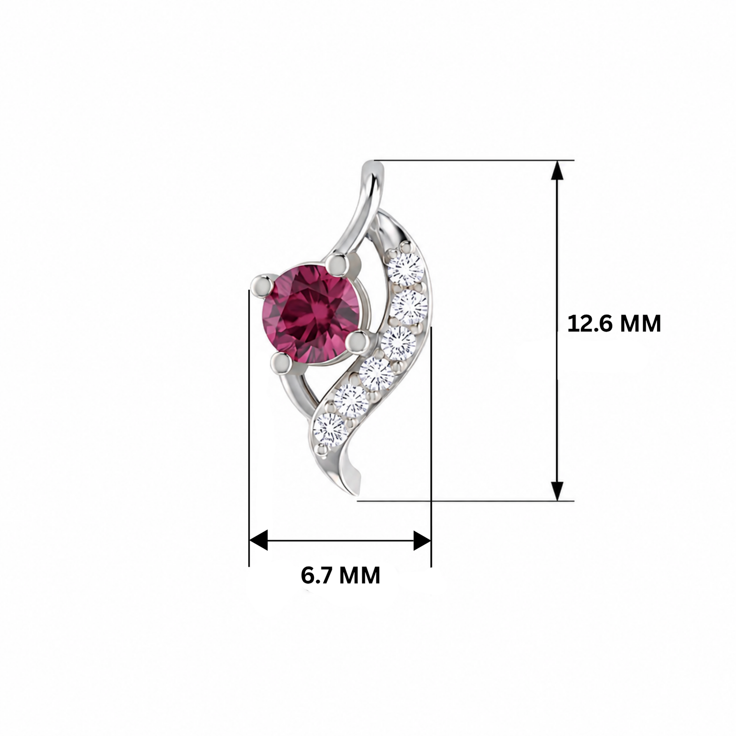 Tender Love Platinum Plated Lab Grown Diamond Pendant