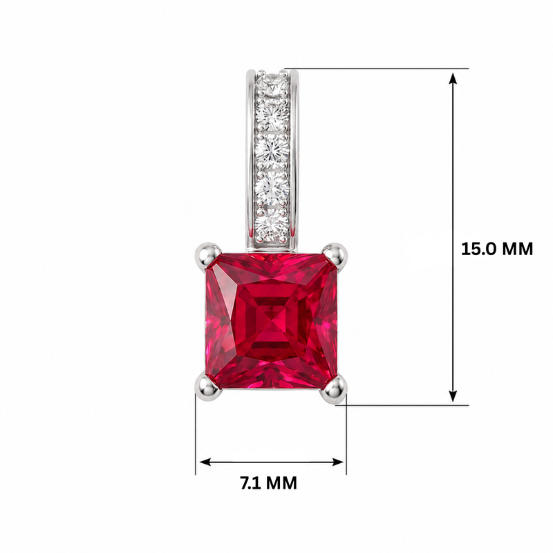 Rectis Prime Platinum Plated Lab Grown Diamond Pendant