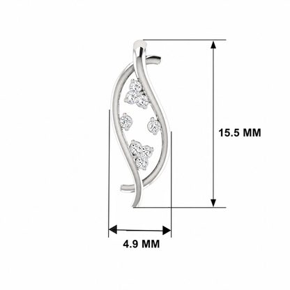 Elara Pod Platinum Plated Lab Grown Diamond Pendant