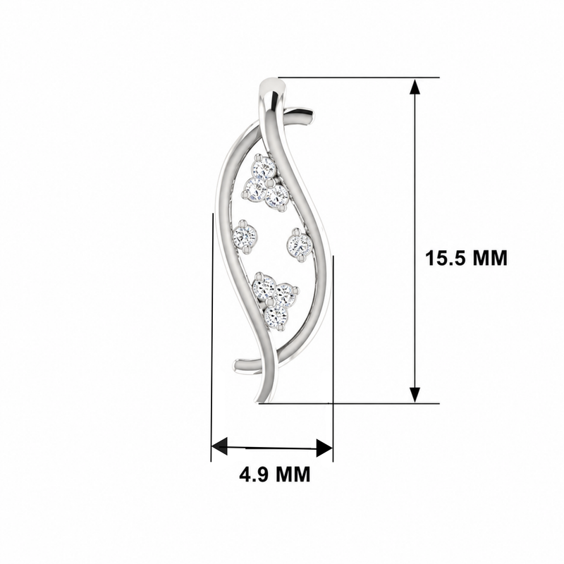 Elara Pod Platinum Plated Lab Grown Diamond Pendant