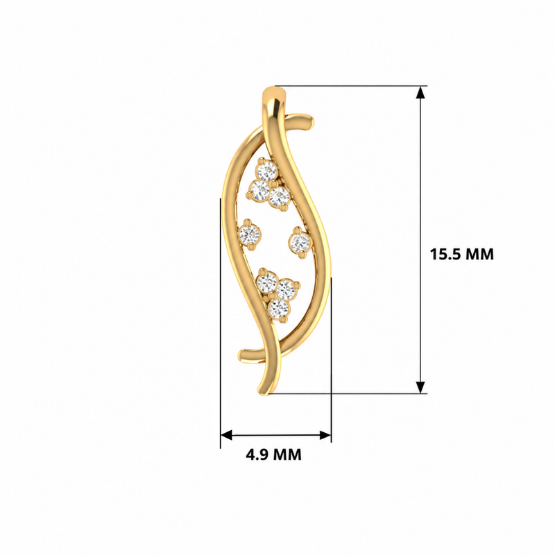 Grace Bloom Gold Plated Lab Grown Diamond Pendant