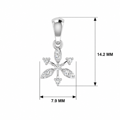 Vala Platinum Plated Lab Grown Diamond Pendant