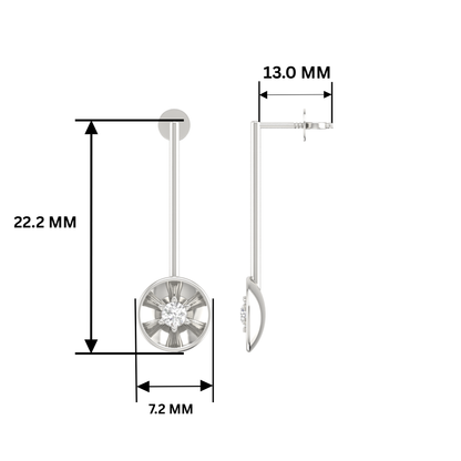Signature Spire Platinum Plated Lab Grown Diamond Earrings