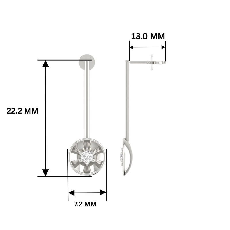 Signature Spire Platinum Plated Lab Grown Diamond Earrings