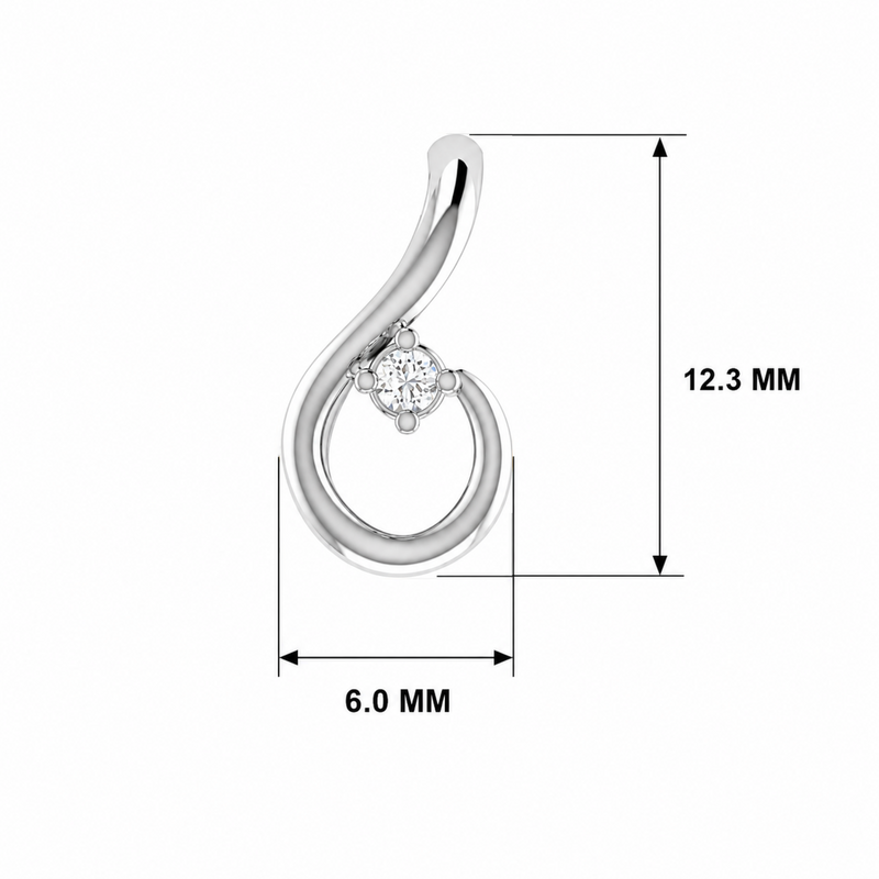 Isla Orb Platinum Plated Lab Grown Diamond Pendant