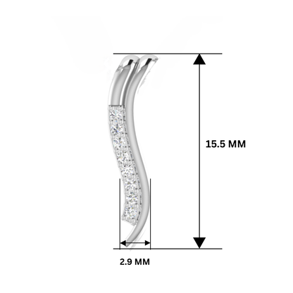 Vespera Slide Platinum Plated Lab Grown Diamond Pendant