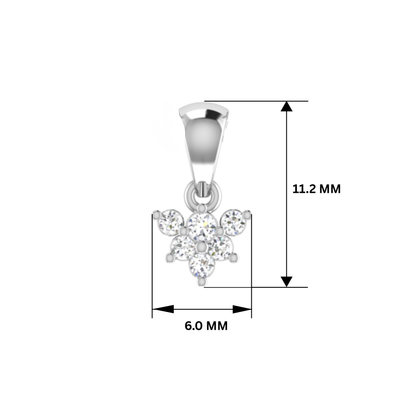 Verity Spark Platinum Plated Lab Grown Diamond Pendant