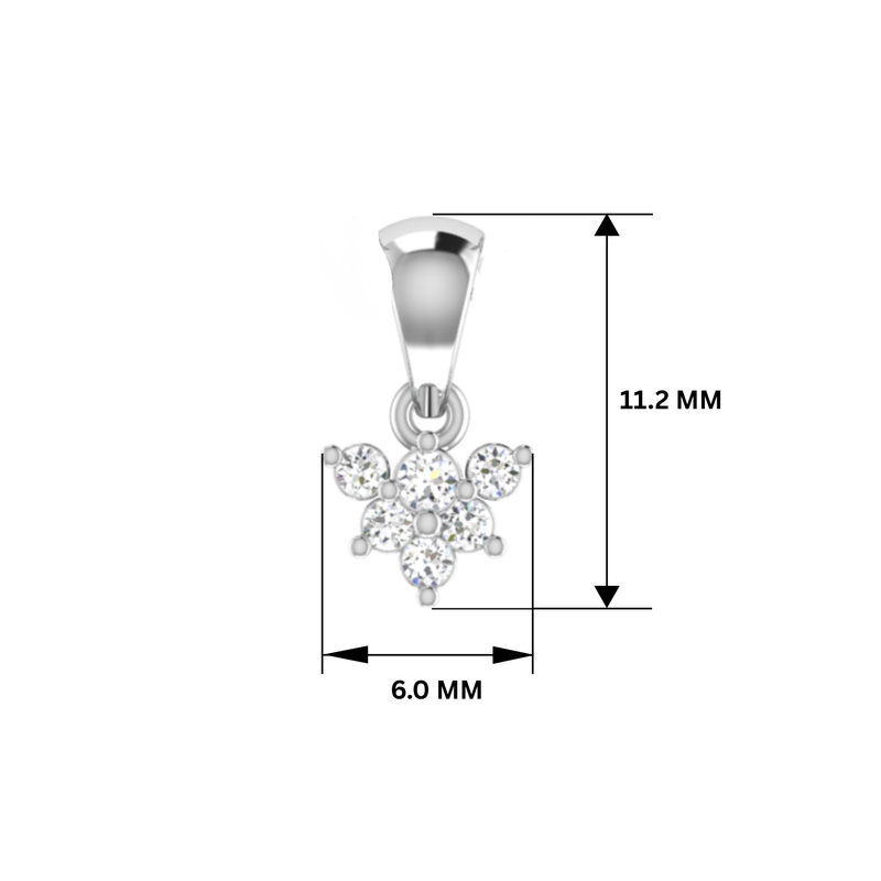 Verity Spark Platinum Plated Lab Grown Diamond Pendant