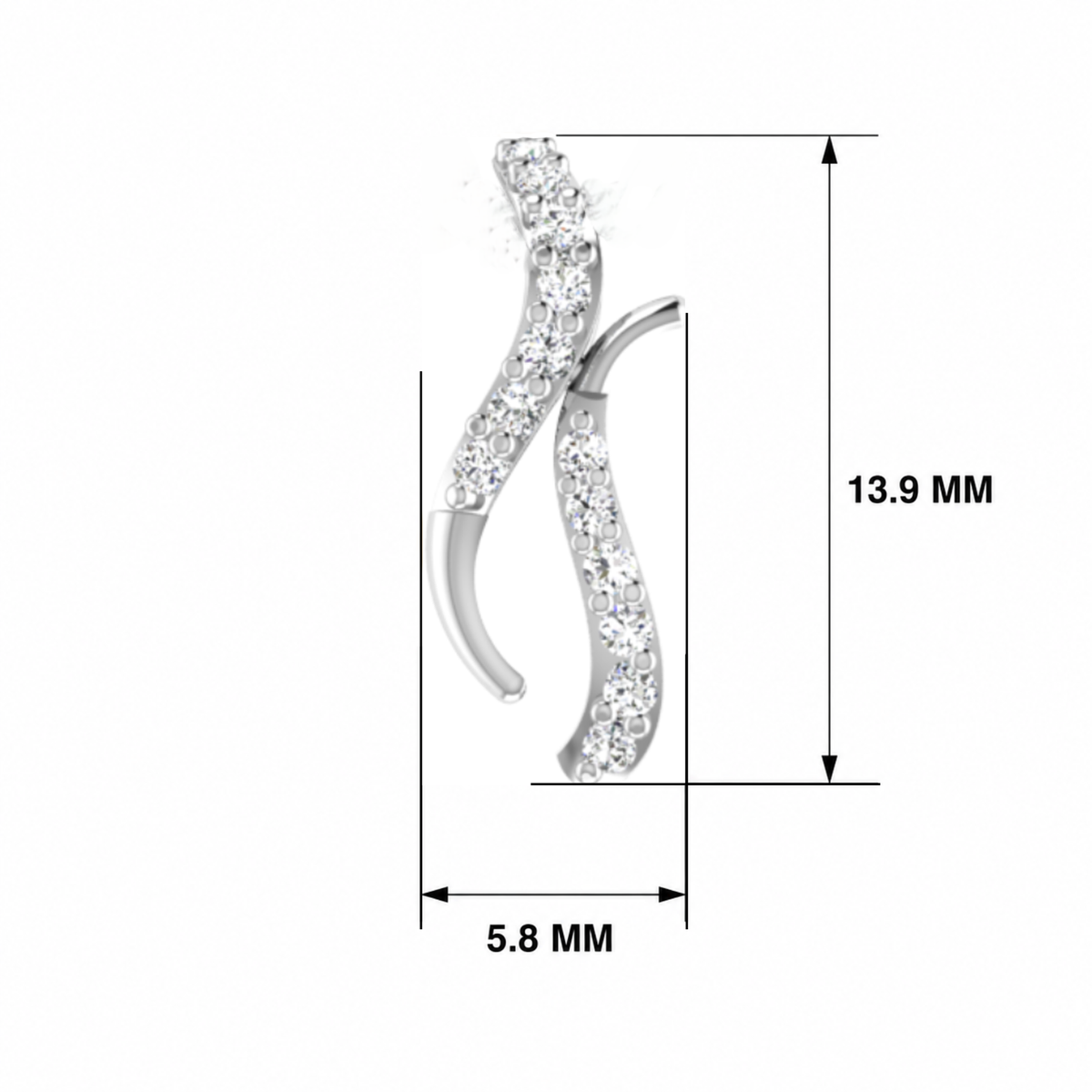 Vesper Dual Platinum Plated Lab Grown Diamond Pendant