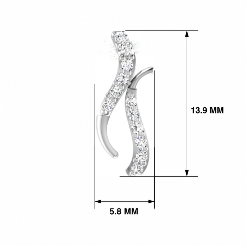 Vesper Dual Platinum Plated Lab Grown Diamond Pendant